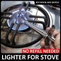 Electronic Stove Lighter / Pen Spark Lighter - Kitchen Lighter, Stainless Steel, No Batteries gas igniter, No Cells, No Refill Required, Pulse Ignitor, Durable – Silver. 