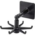 360 Degrees Adhesive Hook Kitchen Bathroom Storage Hanger Wall Hanging Cabinet Shelf Rotating Folding Hooks Foldable Rotatable Mounted Organizer Holder Moisture Proof Swivel Seamless Hangers Mount Adhesive Strong Bearing Manual Detachable. 