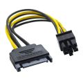SATA To 6pin Adapter For GPU Grapic card Adapter SATA Power Female To 6 Pin Male Sata to PCI-Express Graphics Card Power Cable Connector. 