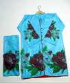 "Hooriya's Premium Rose Print Linen Cotton Dress – Trendy 2-Piece Kurti & Flapper Set for Girls & Women | High-Quality Stitched Fancy Collection By Hooriya's". 