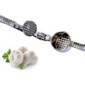 NEW garlic press Kitchen Tool Gadget Ginger Garlic Presses Nut Cracker crusher   Ginger Mincer Garlic Presser Curved Garlic Grinding Slicer for Kitchen/Garlic Mincer/Garlic Chopper/Lemon Juicer Hand Tool (Silver) (Garlic Press) Garlic Presses. 
