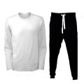 Plain White T shirt With Matching Trouser Full Sleeves Round Neck Cotton T Shirts Sports Wear For Men. 
