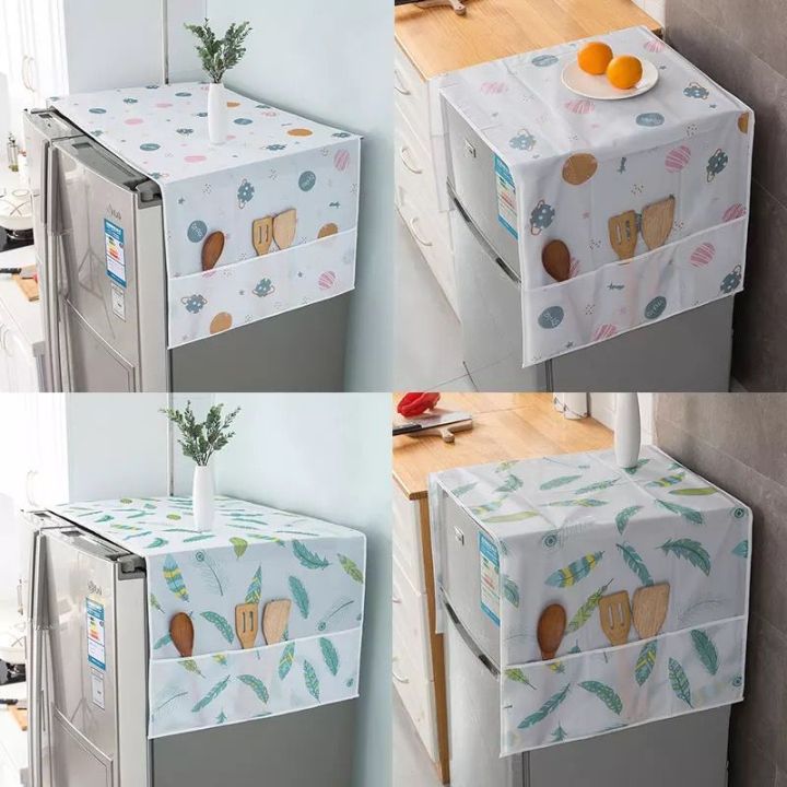 Refrigerator%20Printed%20Fridge%20Cover%20With%206%20Pockets%20Organizer%20130cm%20x55cm%20-%20Image%202