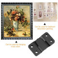 Stainless Steel Interlocking Clasp Buckle Picture Frame Pendant Furniture Connector Bed Buckle Hanging Piece Frame Accessories 1Pair. 