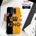 Tecno Camon 16 Back Cover Boys - King Style Mobile Back Pouch - Airbag Case Anti Shockproof Phone Case. 