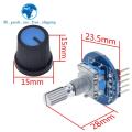 TZT Rotary Encoder Module for Arduino Brick Sensor Development Round Audio Rotating Potentiometer Knob Cap EC11. 