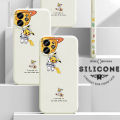 Hontinga for iPhone 12 Case Side Design Phone Cover Cute Astronaut Pikachu Cover Square Edge Pattern Liquid Silicone Trend Case. 