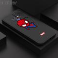 Hontinga for Samsung Galaxy Note 9 Case Cute Marvel Avengers Cartoon Spiderman Spider Man Phone Case Square Edge Silicone Cases Full Lens Cover Shockproof Protection Case. 