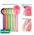 2 In 1 Lollipop Lip Balm Lip Gloss Set Fruit Flavour Color Changing Lip Moisturizing Lipstick Lip Oil Lip Tint Gloss Makeup Cosmetics. 