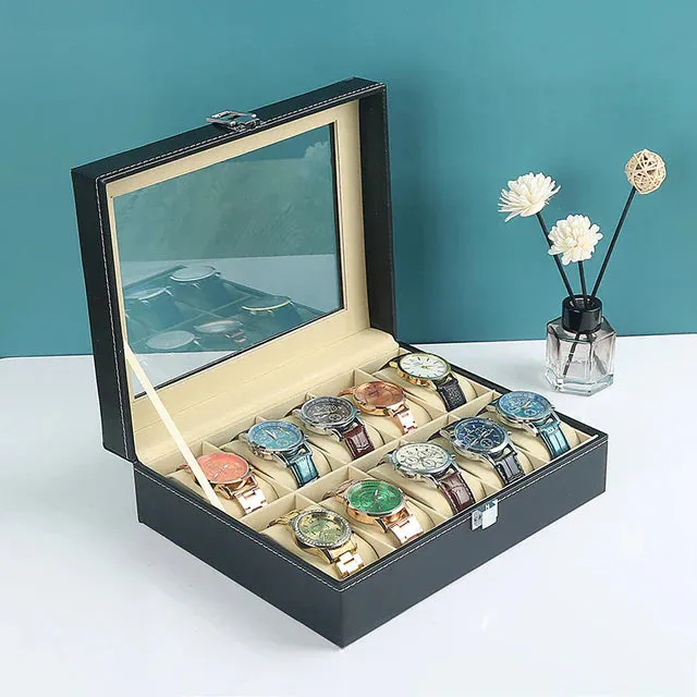 Watch%20Box%20for%20Men%20PU%20Leather%20Watch%20Organizer%20Storage%20Style%20Black%20Holds%20Up%20to%2012%20Watches%20-%20Image%203