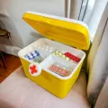 "MediMate: Plastic Medicine and First Aid Storage Box, Organizer kit. 