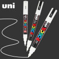 2024 Uni Posca White Markers,Acrylic Waterproof permanente Paint Pen PC-1M 3M 5M POP Poster Advertising Art Supplies posca marcadores Myhappinessisyou. 
