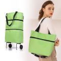 Foldable Shopping Trolley Bag Traveling Vegetable Grocery Clothing Bag with Lightweight. 