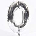 NUMBER FOIL BALLOON IN SILVER COLOR - 16 INCH. 