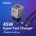 ORIGINAL 45W PD Super Fast Charger with Type-C Cable  AORAX | Universal Adapter for iPhone, Google Pixel , Samsung, Vivo, Oppo, Infinix, Realme, Xiaomi, & All Android and Apple Phones. 