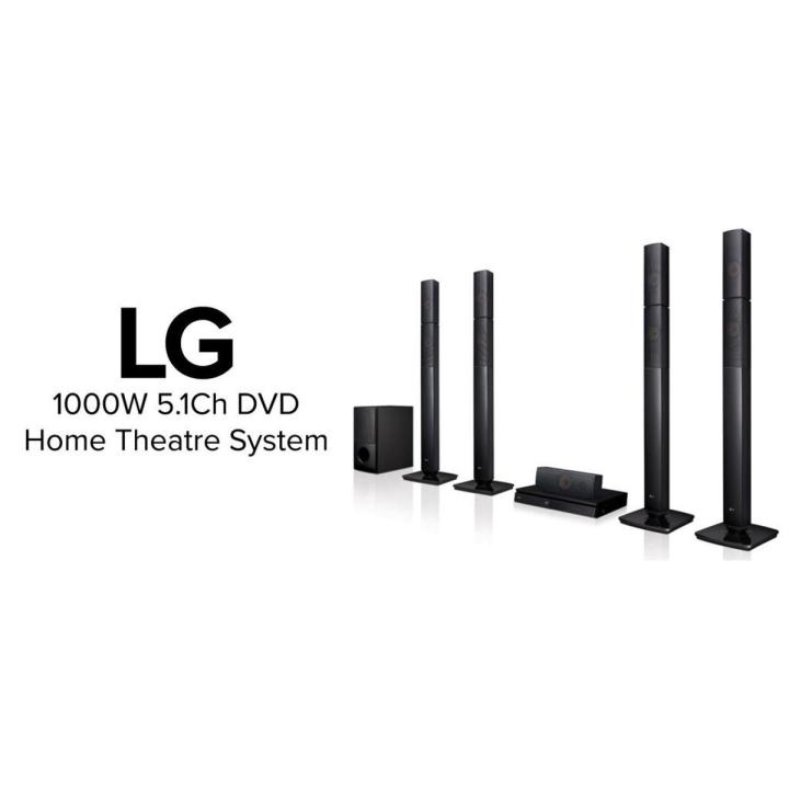 LG Powerful Sound Home Theater System 1,000W, 5.1CH Surround System FM Radio, Bluetooth Music Steaming - LHD657