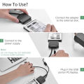 SATA to USB 3.0 2.5/3.5 HDD SSD Converter Cable Line Adapter easy to use. 