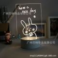 ins message board 3D night light glow acrylic note writing home memo tips desktop gift pen and cloth. 