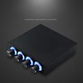 3.5-inch PC HDD 4-channel speed computer fan controller with LED controller front panel for automotive electrical control. 