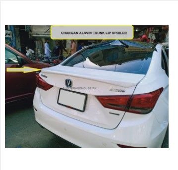 Alsvin Latest Model Trunk Lip Spoiler ABS Plastic Rear Wing Black White ...