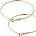 Big Size Stainless Steel Rounded Gold/Silver/Black Hoops Earrings for Women Girls. 