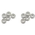 606Z 6 x 17 x 6mm Metal Miniature Deep Groove Ball Bearings 10 Pcs. 