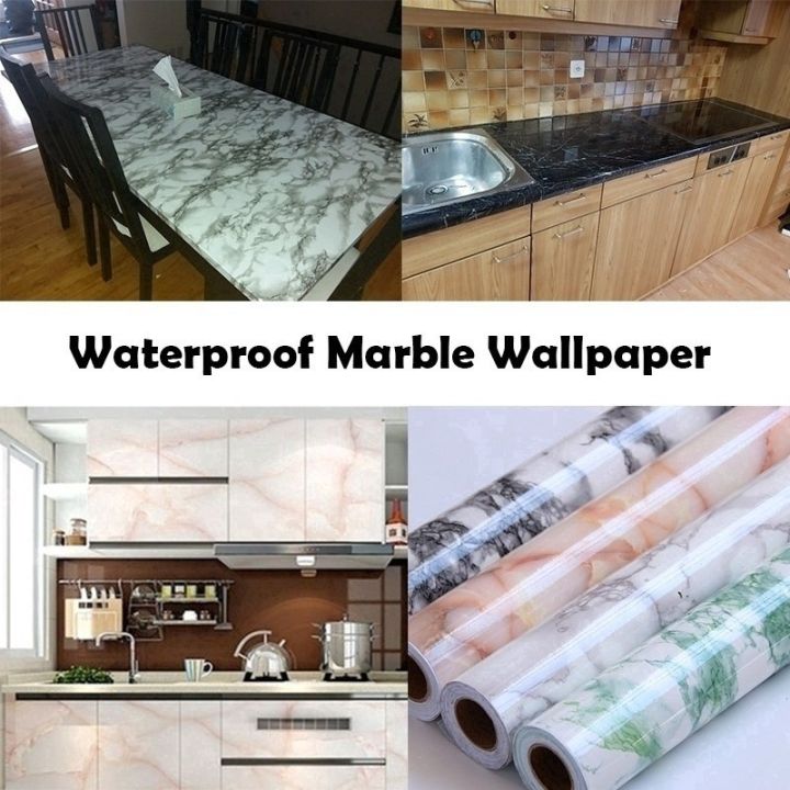 Marble%20wallpaper%20kitchen%20Wall%20wallpaper%20Anti-oil%20paste%20Self-adhesive%20foil%20waterproof%20bathroom%20wall%20stickers%20vinyl%20wallpaper%20-%20Image%202