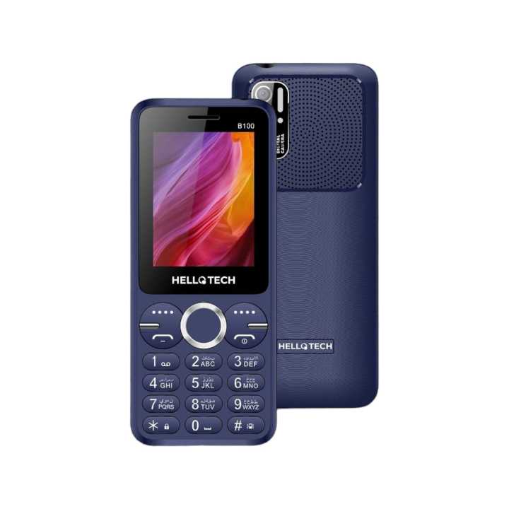 HelloTech B100 Beats Series - 2.4 Inch Display - 3000mAH Powerful battery - Dual Sim - PTA Approved - Auto call Recording - Powerful Speaker - Wireless FM Radio - Camera - 1000 Contact Save Memory - Powerful Torch Light - 1 Year Brand Warranty