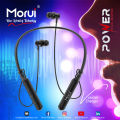 Morui ME06 Power Neckband | Wireless Stereo Bluetooth 5.3 Headphones | Voice Changer Earbuds | Gaming Headset | AirPods Alternative | Hands-Free for Calls & Music. 