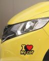 I Love My Car Sticker (Black & Red),  Car decoration, Car Accessories, Stickers for Car. 