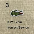 lacoste Embroidered Patches Applique logo badge armband. 