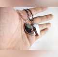 Silver Broken Heart Necklace Locket - Heavy Metal Heart Pendant Necklace Gift For Friends Couples. 
