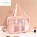 2022 Waterproof PVC Cosmetic Bag Large Capacity Travel Makeup Bags Translucent Toiletries Storage Pouch Women Make-up Wash Bag. 
