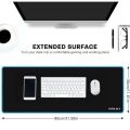 YXLILI Gaming Mouse Pad XXL Large Mouse Pads 31.5X11.8In Extended Computer Mouse Mat for Wireless Mouse Keyboard with Stitched Edges, Non-Slip Base, Waterproof Mousepads for Office Home Gaming-Blue. 