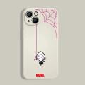 Marvel Spiderman Couple Phone Case For iPhone 14 15 13 12 11 Pro Max Mini 8 7 Plus SE 2020 Liquid Silicone Funda Back Cover. 