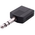 Spreeshop Male to Dual Female Mono Y Cord PA Audio Cable Adapter with Mono 6.35mm Male Plug to Dual 6.35mm Female Socket Splitter. 