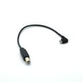 25cm USB 2.0 standard B Male to USB Micro 5 pin 5pin Male Right Angled 90 degree data Cable for tablet HUB hard disk printer. 