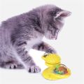 Funny Cat Toy Spinning Windmill with LED Ball ＆Catnip Scratch Hair Brush Intelligence Training Suction Cup Cats Spinner Toy. 