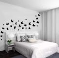 Pack of 30 Wooden 3D Butterfly Wall Decals for Living Room, Bedroom, and Kid's Room Decor. 