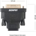 Benfei DVI to HDMI Adapter Bidirectional DVI (DVI-D) to HDMI Male to Female Adapter with Gold-Plated Converter, Support 1080P, 3D for PS3,PS4,TV Box,Blu-ray,Projector,HDTV 2 Pack. 