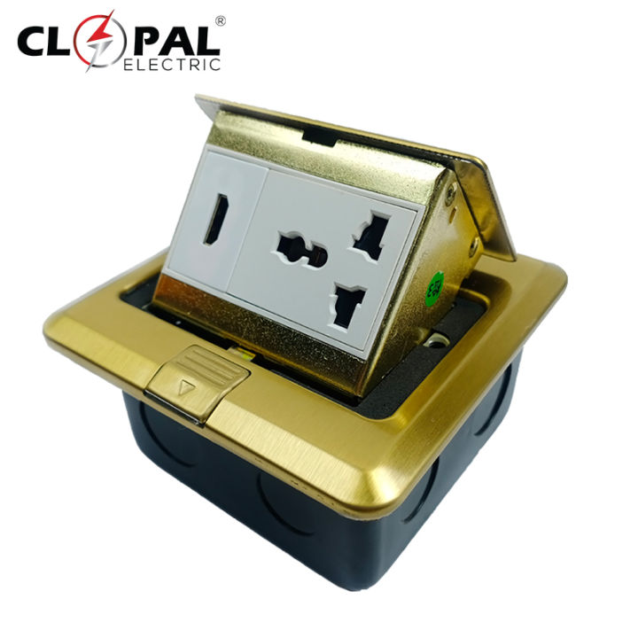 Clopal%20Golden%20Square%20Pop-Up%20Floor%20Multi%20+%20HDMI%20Socket%20With%20Box%20-%20Image%204