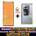 Xiaomi Redmi Note 10 Pro Matte Glass Protector Ceramic Glass + Back Rear Camera Protector 9H Gorilla Flexible Protection For Xiaomi Redmi Note 10 Pro. 