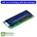 16*2 Blue Backlight Orignal JHD 16-Character Alphanumeric LCD Display 16X2 16-Character 2-Line Display Module By Electrica. 