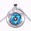 marvel avenger endgame Iron Man arc reactor necklace Tony Stark Necklace Quantum Realm pendant action Figure toy cosplay men kid. 