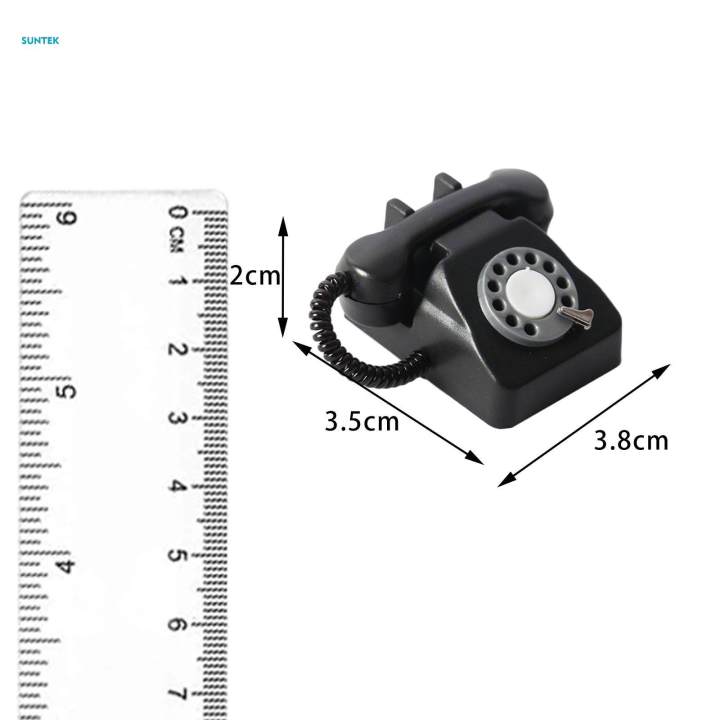 1/12%20Scale%20Miniature%20Telephone%20Model%20Pretend%20Play%20for%20Doll%20House%20Decor%20-%20Image%209
