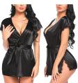 (Custmized) Style up Black long nighty with robe, hot nighty dress, girls nighties,, sexy nighty dress,, daraz nighty, nighty for women. 