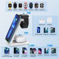 Wireless Charging Stand, GEEKERA 3 in 1 Wireless Charger Dock Station for Apple Watch 7 6 SE 5 4 3 2, Airpods 2/Pro, iPhone 13Pro Max/13 Pro/13/12/12 Pro/12 Pro Max/Qi-Certified Phones White. 