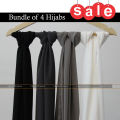 Hijab Throne - Premium Chiffon Georgette Hijab bundle of 4 high-quality fabric, lightweight feel, effortless drape Hijab/Scarves for Girls/Women - 200+ Shades Available. 