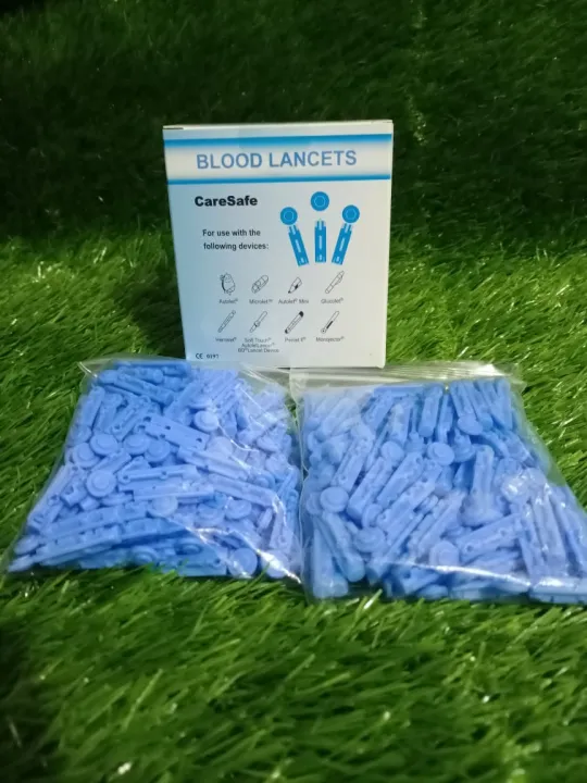 CareSafe Blood Lancets –Sugar Test Needles Safe & Easy Sampling for ...
