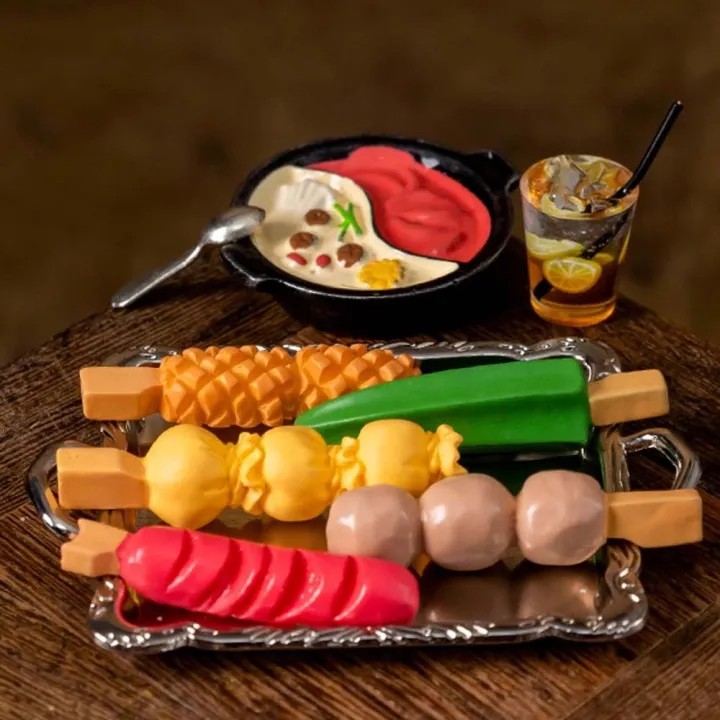 Kid Toy Cartoon Food Figurines Miniature Food Meatballs Realistic Food ...